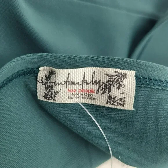 Free People Keep It Sleek Bodysuit Thong Sleeveless Women's L Forest Road Green - Picture 4 of 16